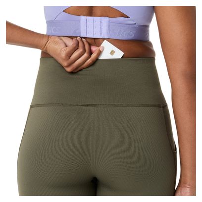 Collant Long Asics Road Seamless Kaki Femme