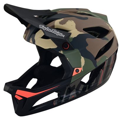 Casco integral Troy Lee Designs Stage Mips Signature Camo Verde
