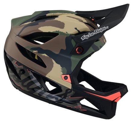 Troy Lee Designs Stage Mips Signature Camo Green Full Face Helmet