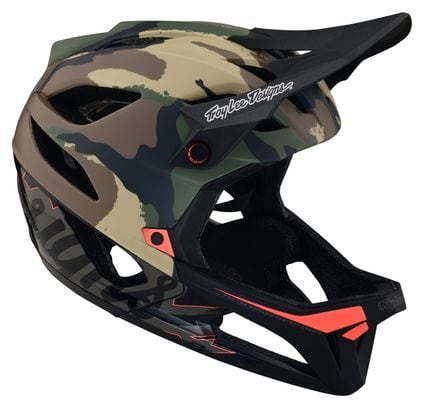 Casco integral Troy Lee Designs Stage Mips Signature Camo Verde