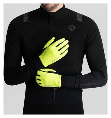 Gants Velo Long De Hiver Rogelli Laval - Unisexe - Fluor