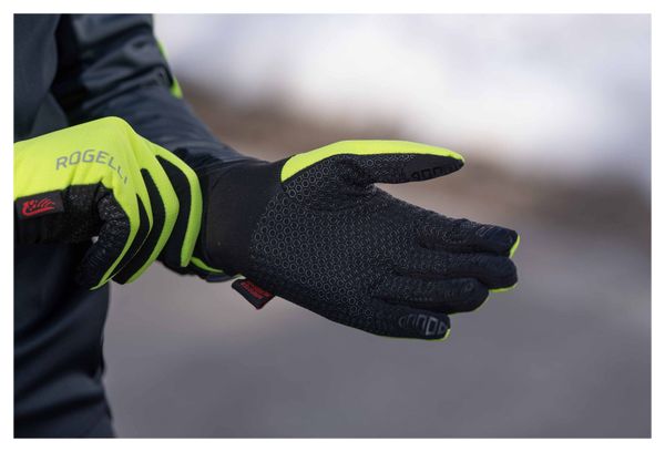 Gants Velo Long De Hiver Rogelli Laval - Unisexe - Fluor