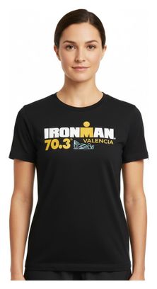 Dames Ironman 70.3 Valencia Zwart Korte Mouw T-Shirt