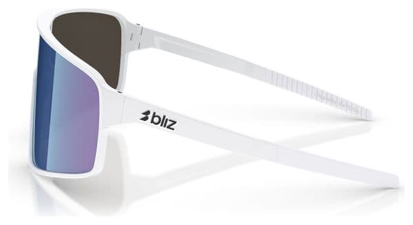 Bliz P001 Occhiali bianchi - Lente a specchio blu