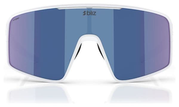 Bliz P001 Occhiali bianchi - Lente a specchio blu