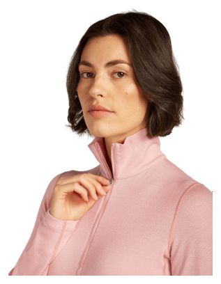 Donna Icebreaker Merino 260 Tech rosa 1/2 zip Baselayer