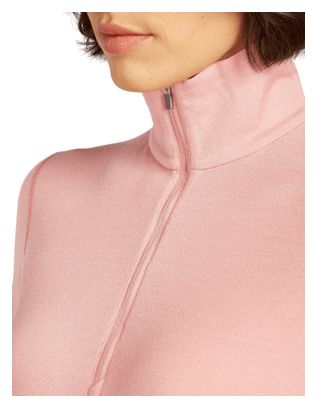 Donna Icebreaker Merino 260 Tech rosa 1/2 zip Baselayer