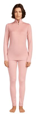 Donna Icebreaker Merino 260 Tech rosa 1/2 zip Baselayer