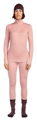 Donna Icebreaker Merino 260 Tech rosa 1/2 zip Baselayer