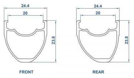 Paar Ritchey WCS Zeta-Laufräder | 9x100 - 10x130 mm | Tubeless Ready