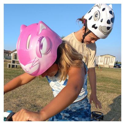 Casque de vélo enfants Filles - animal blanc - Petit 48/54cm