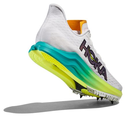 Hoka Unisex Cielo X 2 LD White Blue Yellow Track &amp; Field Shoes