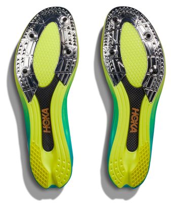 Hoka Unisex Cielo X 2 LD White Blue Yellow Track &amp; Field Shoes