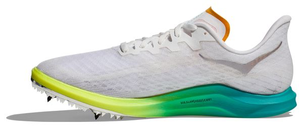Hoka Unisex Cielo X 2 LD White Blue Yellow Track &amp; Field Shoes