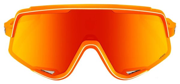 100% Glendale Sonnenbrille Neon Orange / Rot Multilayer Mirror Lens