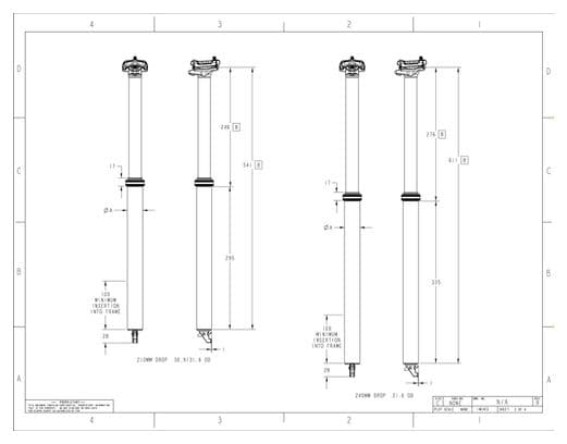 Fox Racing Shox Transfer Performance Teleskop-Sattelstütze Interner Schlauch 2024 (ohne Steuerung)