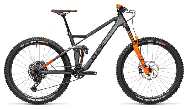 Cube Stereo 140 HPC TM 27.5 Full Suspension MTB Sram GX Eagle 12S 27.5'' Grey Orange 2021