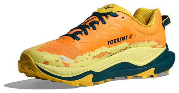 Scarpe Hoka Torrent 4 Trail Arancione/Giallo/Blu Uomo