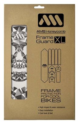All Mountain Style Honeycomb XL 10 pcs Frame Guard Kit - Skull / Clear