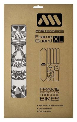 Kit Protection de Cadre All Mountain Style Honeycomb XL 10 pcs - Skull / Transparent