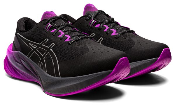 Asics Novablast 3 Lite-Show Negro Púrpura Zapatillas de Running para Mujer
