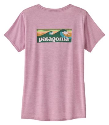 T-Shirt Femme Patagonia Cap Cool Daily Graphic Waters Rose
