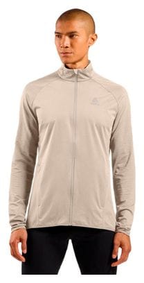 Hybrid Running Jacket Odlo Zeroweight Warm Beige