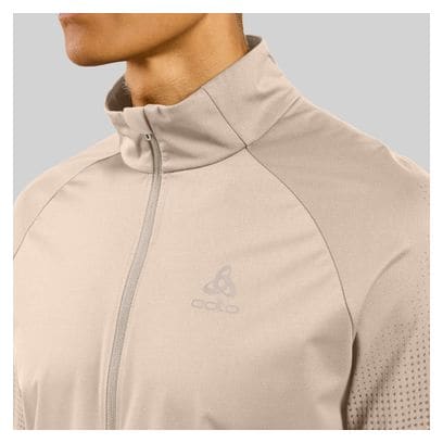 Chaqueta de running híbrida Odlo Zeroweight Warm 2.0 Beige