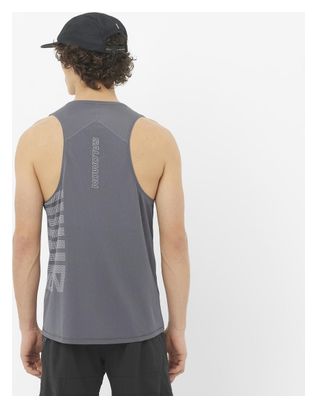 Salomon Sense Aero Graphic Tank Grijs/Wit
