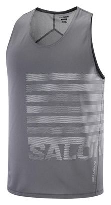 Salomon Sense Aero Graphic Tank Grijs/Wit