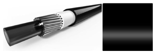Kit Gaine de Transmission 10m Elvedes avec Liner 4.2mm Noir