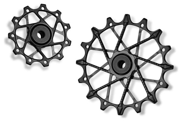 Coppia di pignoni Garbaruk per Shimano 11v nero