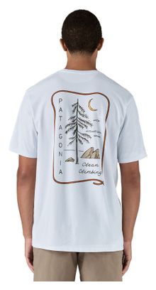 Maglietta Patagonia Clean Climb Roots Responsibili-Tee Uomo Bianco