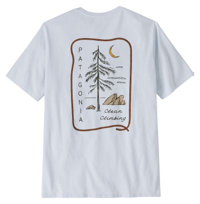 Maglietta Patagonia Clean Climb Roots Responsibili-Tee Uomo Bianco