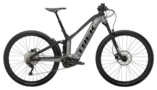 VTT Électrique Tout-Suspendu Trek Powerfly FS 4 Shimano Deore 10V 500Wh Gris Gunmetal / Noir Matt 2022