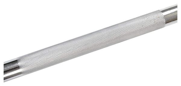 Barre d haltère longue 165 cm diamètre 30 mm acier chromé avec 2 fermoirs en forme d'étoile poignées antidérapantes barre de musculation haltérophilie