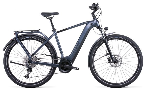 Cube Touring Hybrid Pro 500 Bicicleta eléctrica de ciudad Shimano Deore 11S 500 Wh 700 mm Gris metalizado 2022