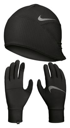 Nike Essential Running Beanie + Gloves Black Women