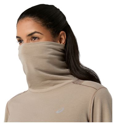 Asics Nagino Run Winter-Thermoshirt für Damen, beige