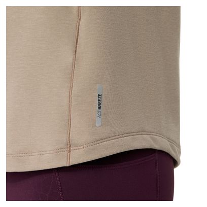 Asics Nagino Run Winter-Thermoshirt für Damen, beige