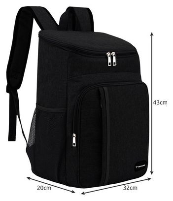 Sac isotherme 26 L sac à dos isotherme imperméable noir