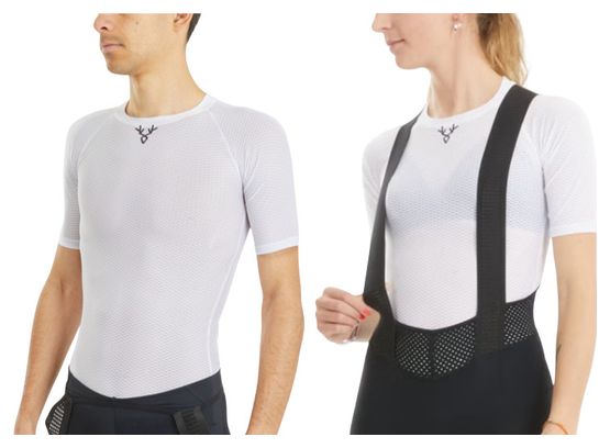 Maglia da allenamento unisex a maniche corte LeBram, bianca