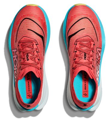 Chaussures Running Hoka Mach X 2 Rouge/Bleu Homme