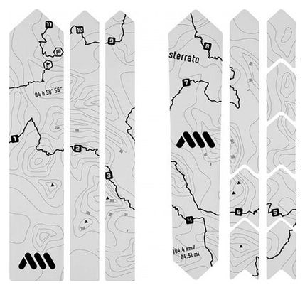 All Mountain Style Extra Kies-/Straßen-Rahmenschutz-Kit Schwarz Sterrato