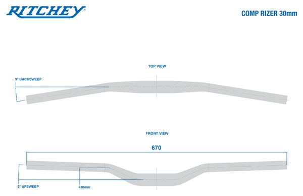 Ritchey Rizer SC 670mm Mat Zwart Hanger