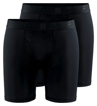 Pack of 2 Craft Core Dry 6in Black Boxers