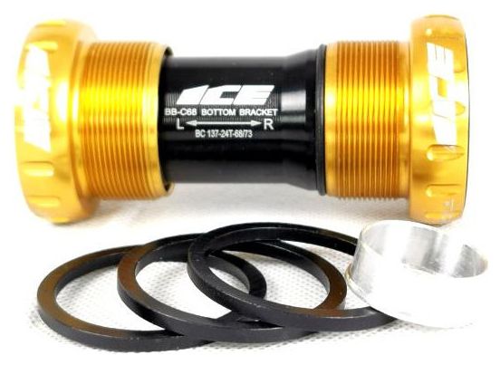 Shimano Hollowtech/Sram GXP 68/73mm Ice Bottom Bracket Gold