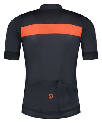 Maillot Manches Courtes Velo Rogelli Prime - Homme - Bleu/Orange