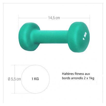 1 KG (2x0 5) à 10kg (2x5 0) Haltères fitness en vinyle - Poids : LOT DE 31 KG