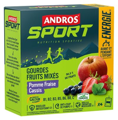 Andros Sport Energie Puré Energético de Manzana/Cassis 4x90g